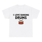 I Love Banging Drums — matching couple t-shirt, front print