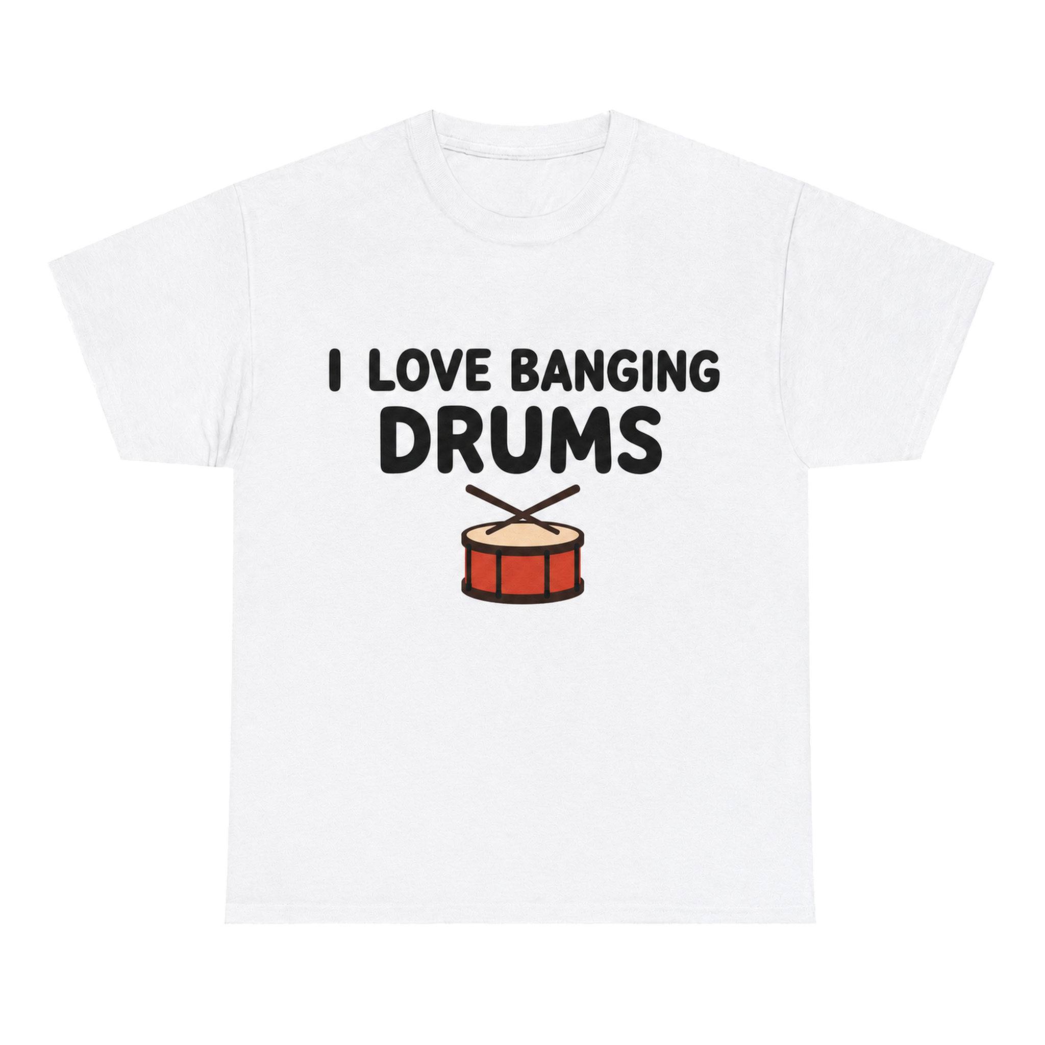 I Love Banging Drums — matching couple t-shirt, front print
