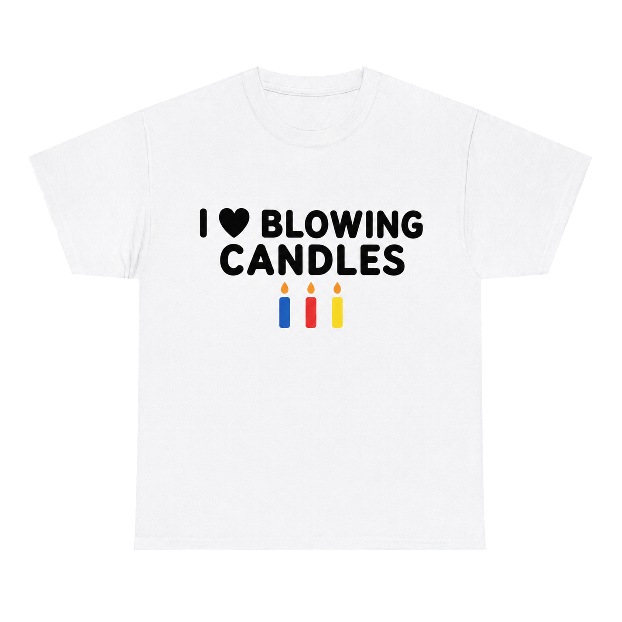I Love Blowing Candles — matching couple t-shirt, front print