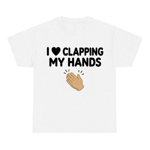 I Love Clapping My Hands — matching couple t-shirt, front print