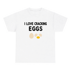 I Love Cracking Eggs — matching couple t-shirt, front print