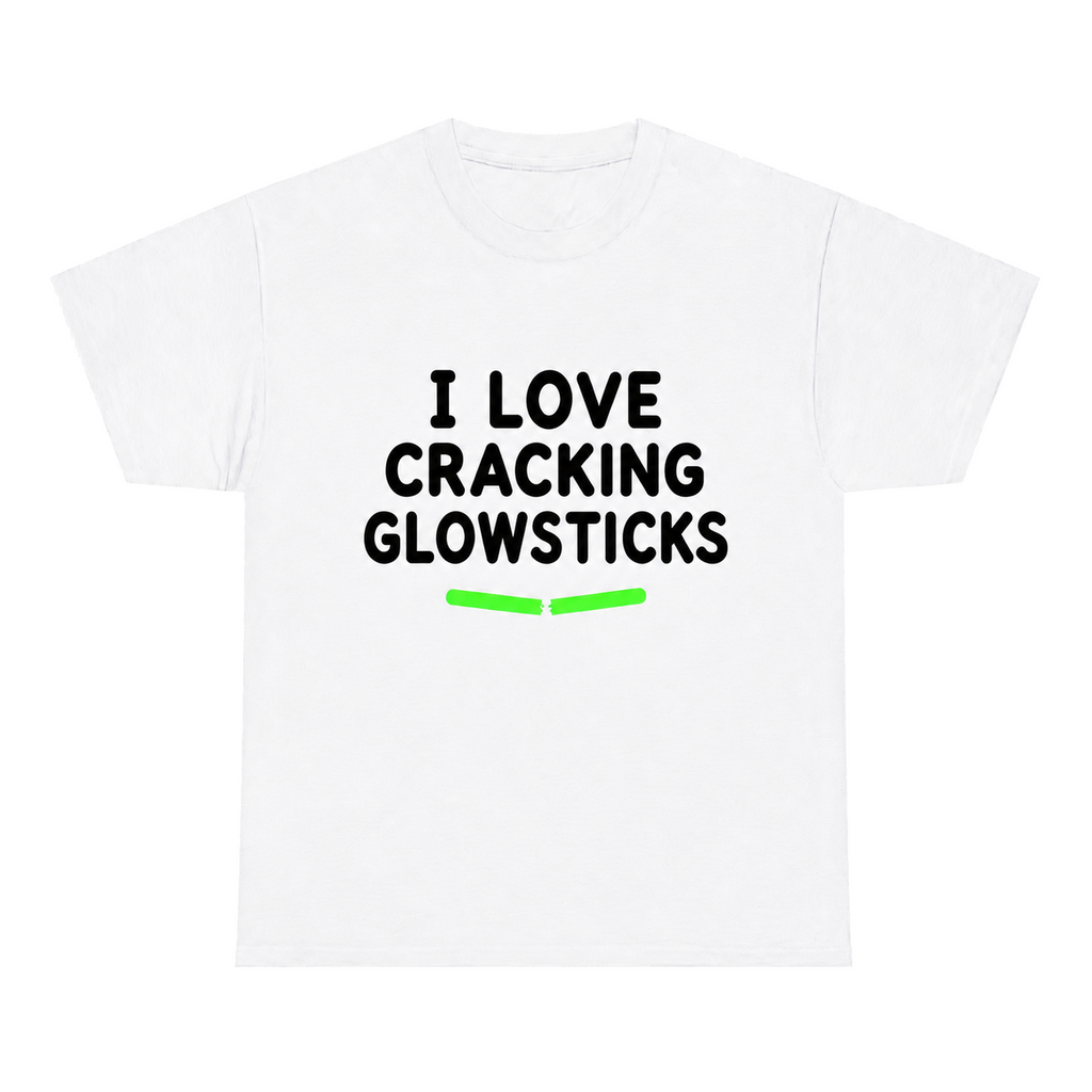 I Love Cracking Glowsticks — matching couple t-shirt, front print
