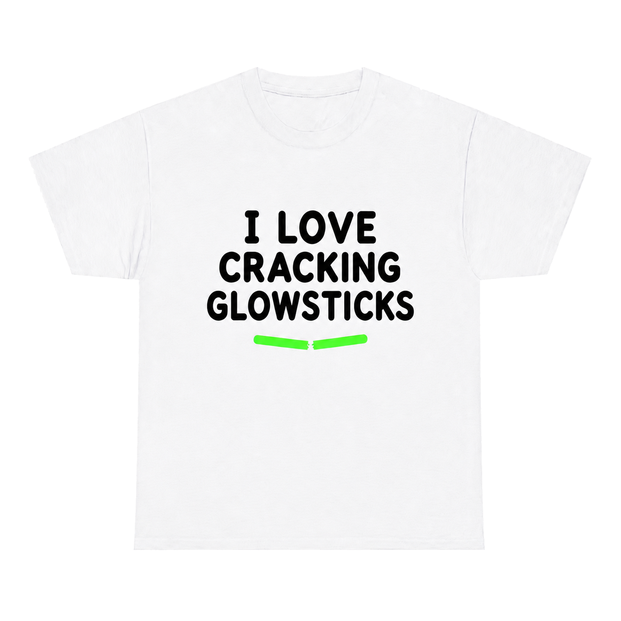 I Love Cracking Glowsticks — matching couple t-shirt, front print
