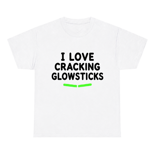 I Love Cracking Glowsticks — matching couple t-shirt, front print
