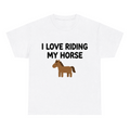 I Love Riding My Horse — matching couple t-shirt, front print