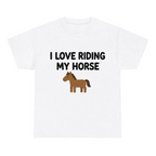 I Love Riding My Horse — matching couple t-shirt, front print