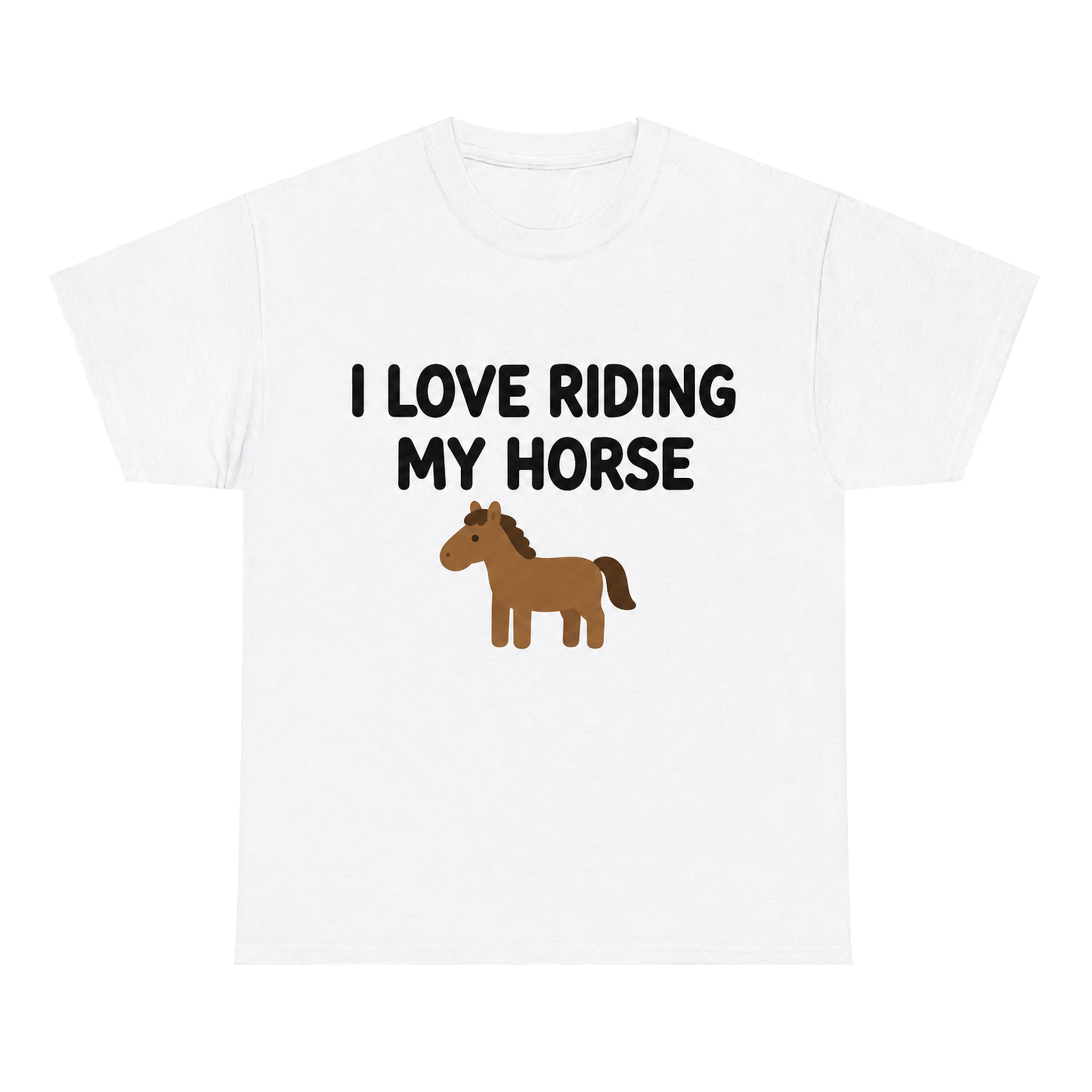 I Love Riding My Horse — matching couple t-shirt, front print
