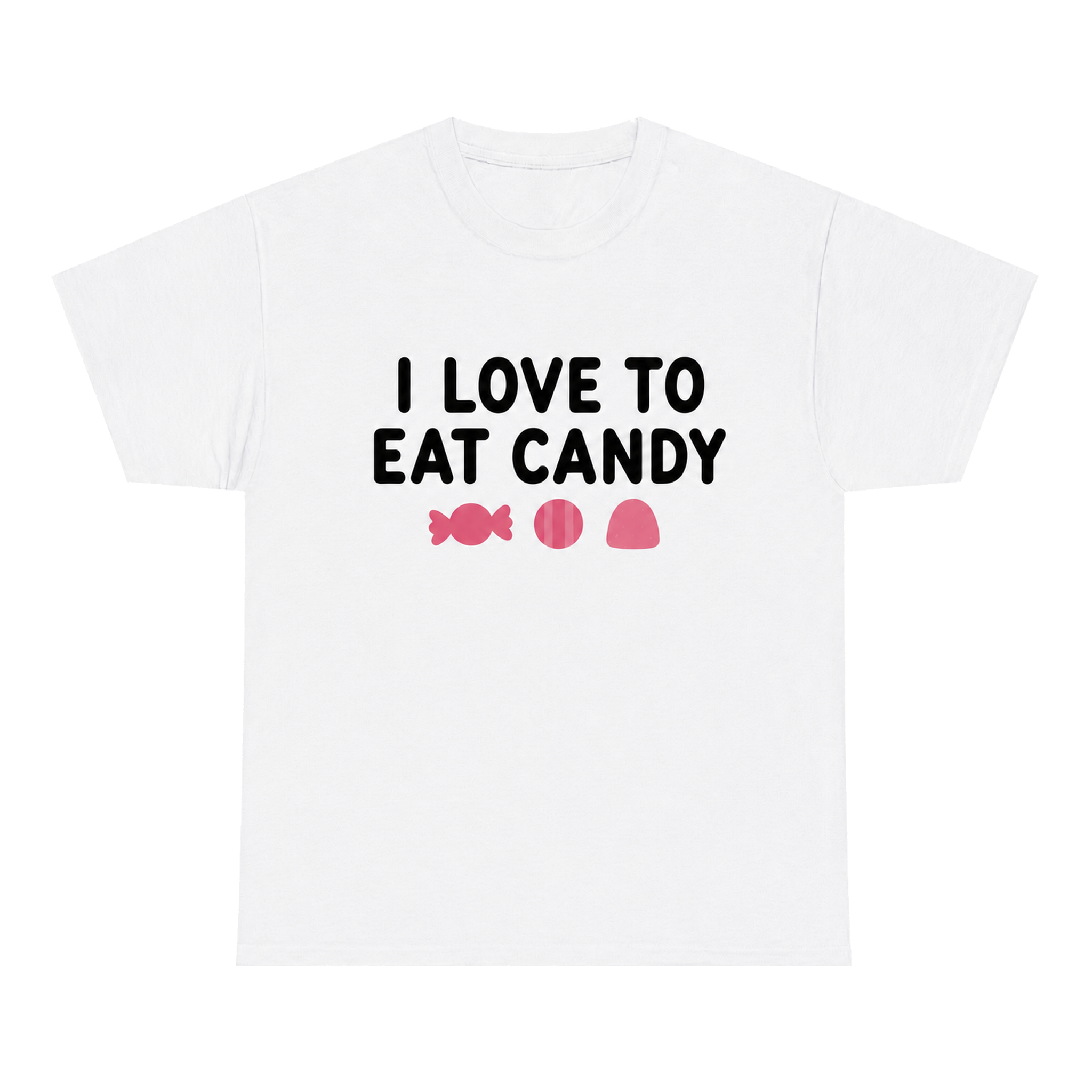 I Love To Eat Candy — matching couple t-shirt, front print