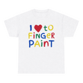 I Love To Finger Paint — matching couple t-shirt, front print