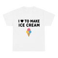 I Love To Make Ice Cream — matching couple t-shirt, front print