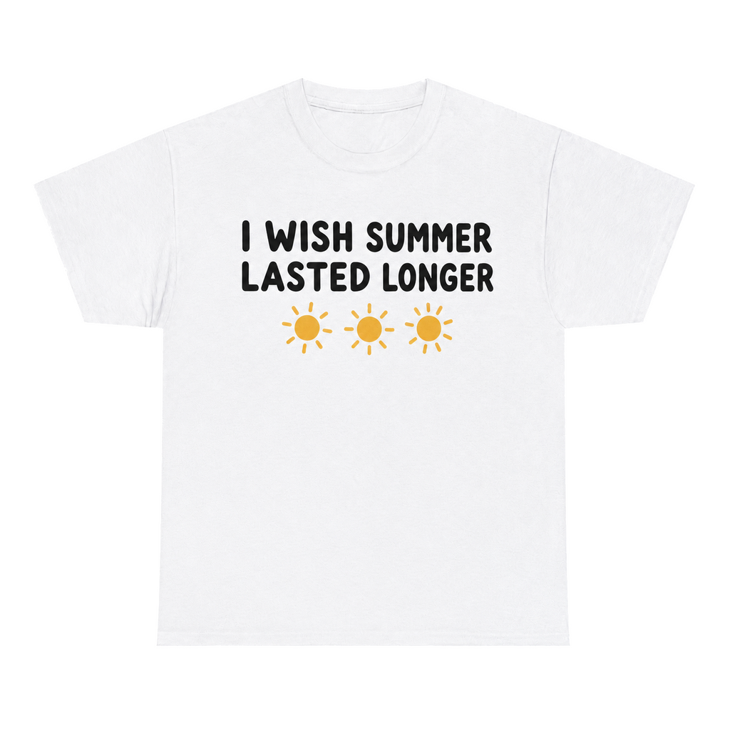 I Wish Summer Lasted Longer — matching couple t-shirt, front print