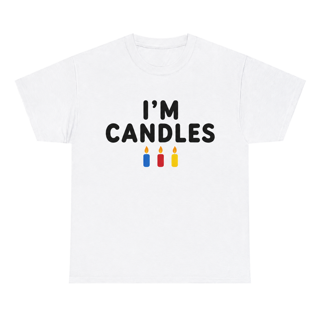 I'm Candles — matching couple t-shirt, front print