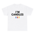 I'm Candles — matching couple t-shirt, front print