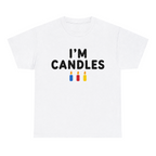 I'm Candles — matching couple t-shirt, front print