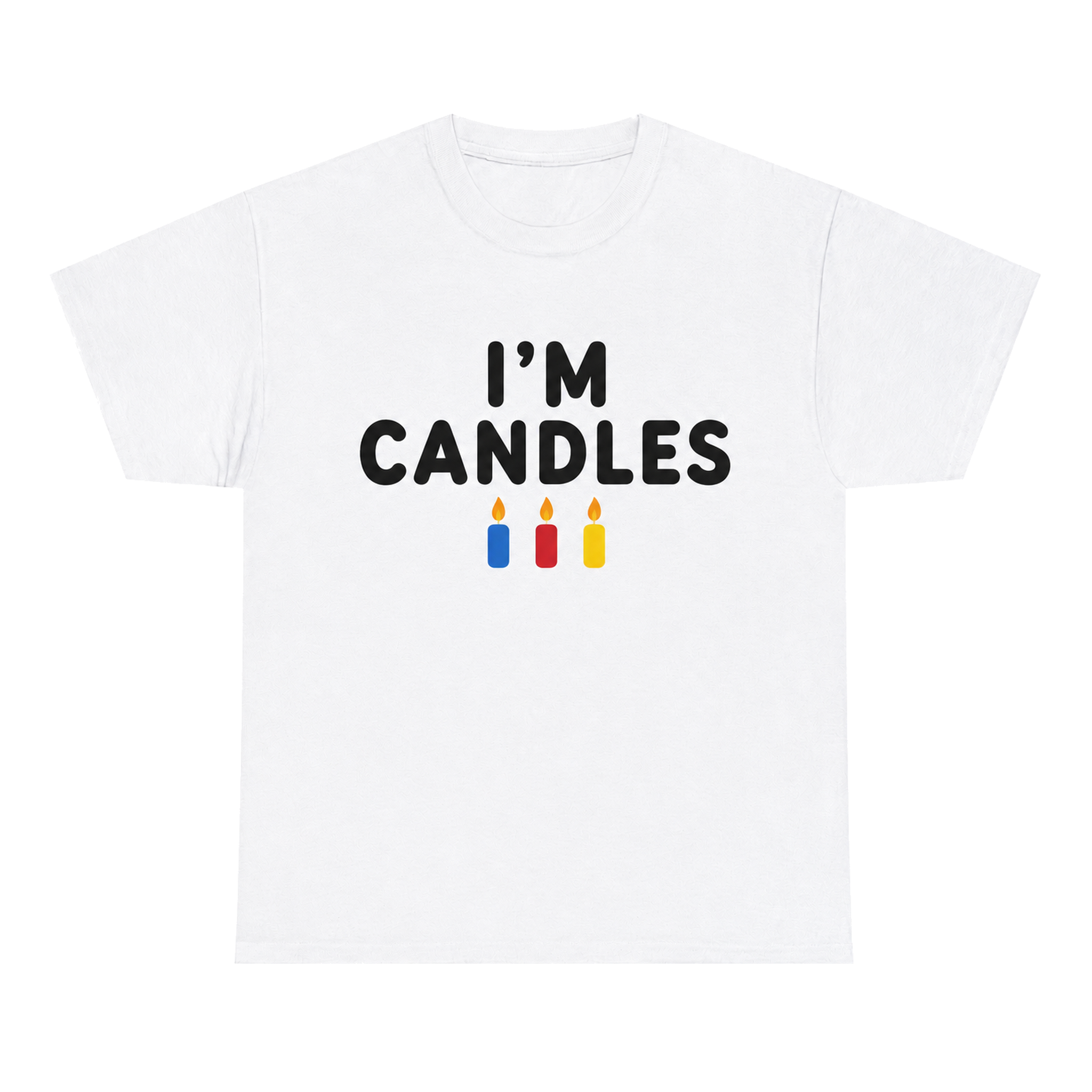 I'm Candles — matching couple t-shirt, front print