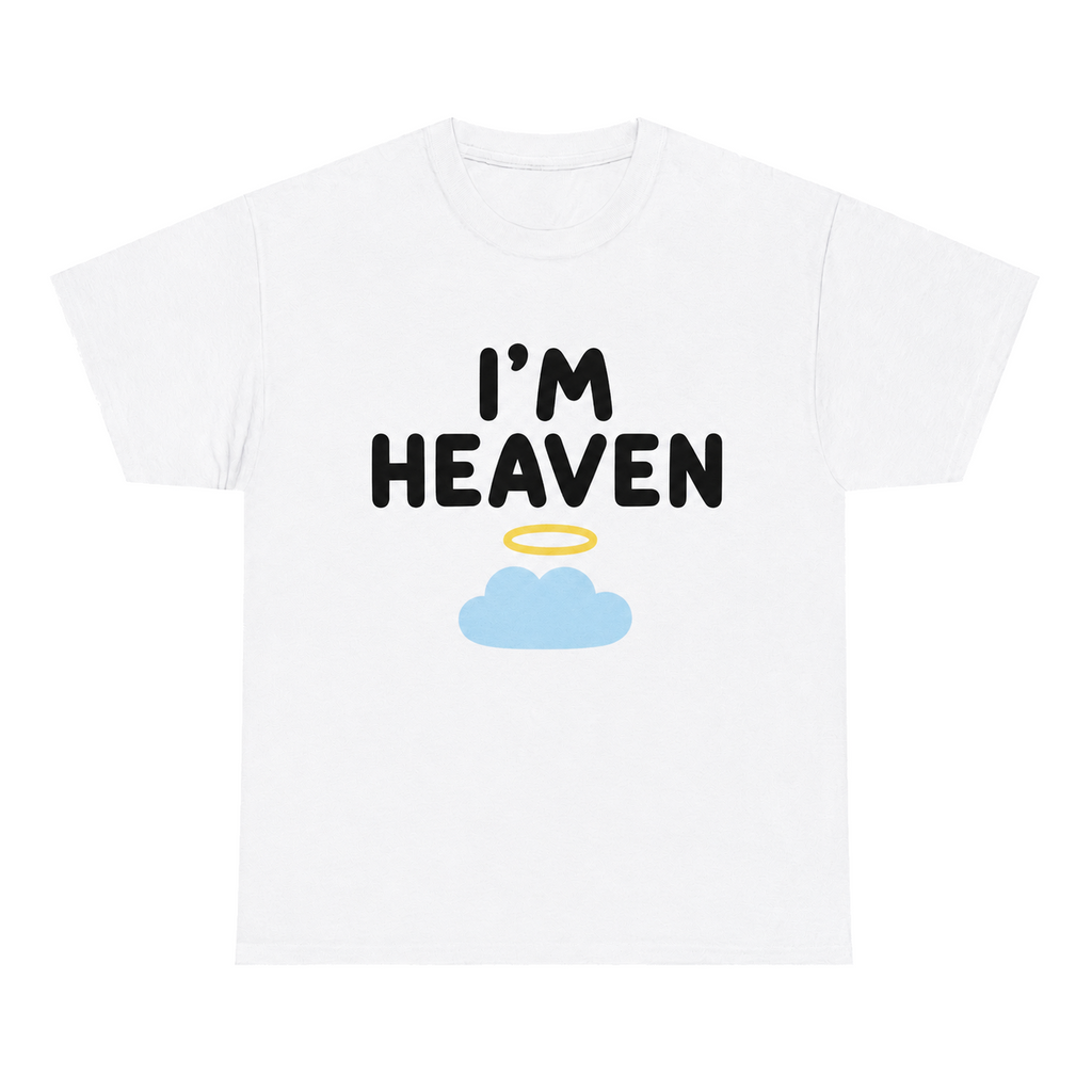 I'm Heaven — matching couple t-shirt, front print